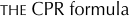 the CPR formula
